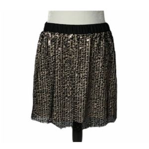 MOSSIMO BLACK SEQUIN SKIRT, NUDE LINING
